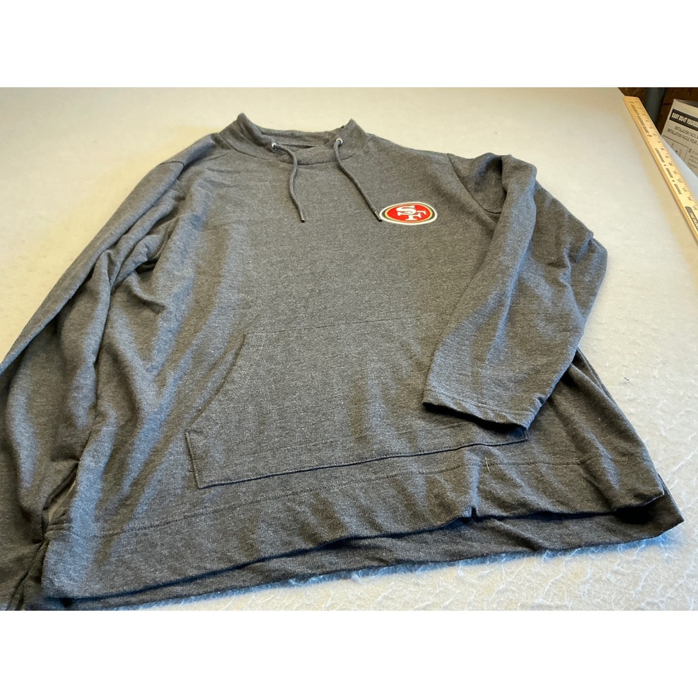 Antigua SF 49ers Hoodie Pullover Embroidered Logo XL Charcoal Grey NFL Football